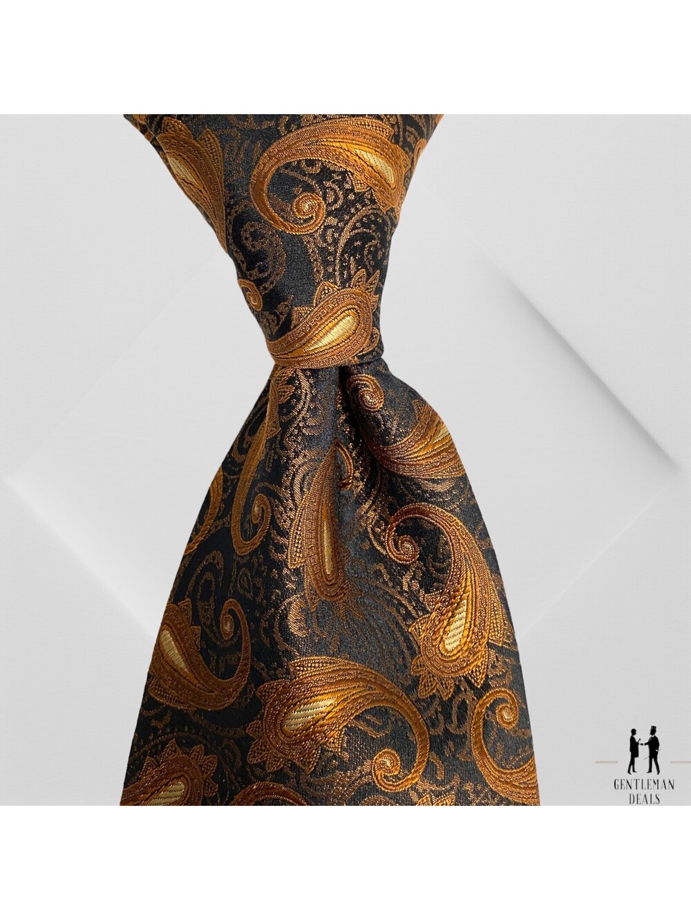 Henry Jacobson Men's Necktie Silk Woven Paisley  Jacquard Repp Long 61 x3.3/4